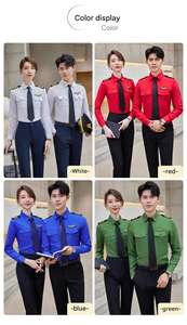 Seragam Pilot Profesional Kemeja Lengan Panjang Pria Wanita <span class=keywords><strong>2</strong></span> Potong Setelan Seragam Kerja Penerbangan Maskapai Layanan Kustomisasi Grosir - Product Image 5