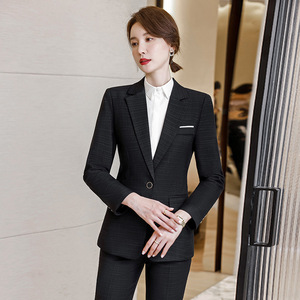 Women's Suit Set Polyester Formal Full Sleeve Anti-Wrinkle Autumn Workwear Professional Attire - Product Image 3