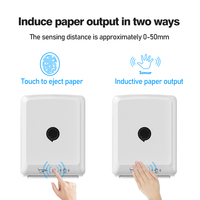 Distributeur automatique de rouleaux à capteur en plastique ABS Support mural moderne Porte-serviettes en papier hygiénique à coupe automatique pour hôtel Salle de bain Salon