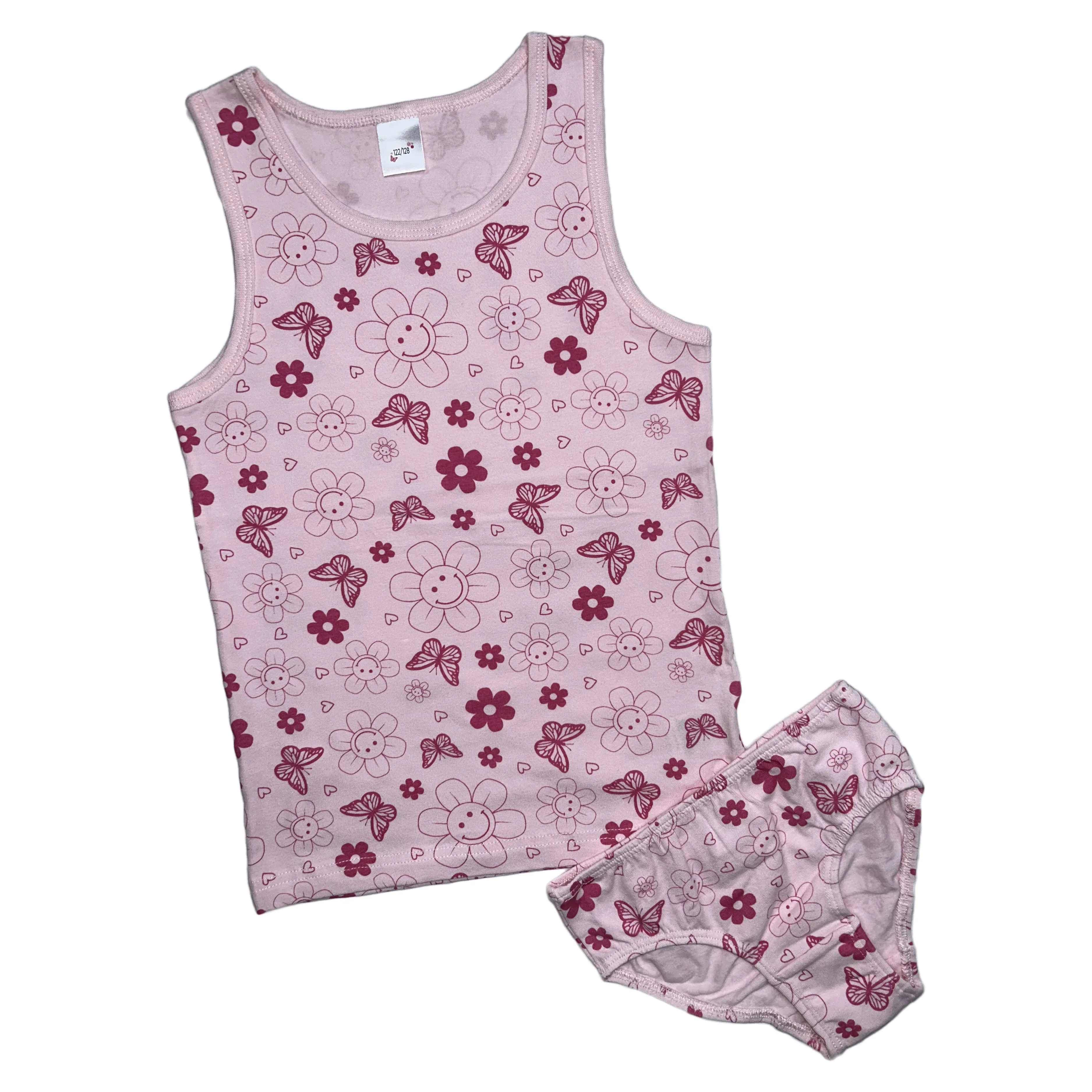 Wholesale/ODM/OEM Custom Summer Style Girls Tank Top Cotton Kids Printed Girls Camisole Children Undershirt Baby Singlet