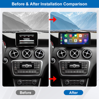 Upgrade Layar Wireless CarPlay Linux 10.25''/12.3'' Android Auto Navigasi Mercedes Benz NTG4.5 Pemutar DVD Dukungan Kamera Belakang