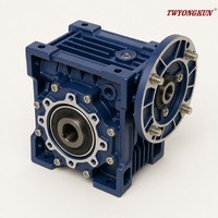 Reduktor Roda Gigi Cacing NMRV-030 10:1 12V Motor Servo Stepper NEMA23 Dengan Lubang Input Flens dan Poros Output