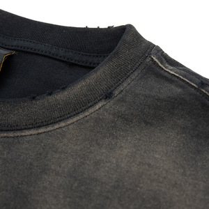 Custom Men's Old Street Hip Hop <strong>Half</strong> <strong>Sleeve</strong> <strong>T</strong>-<strong>Shirt</strong> Heavyweight Terry Fabric Vintage Gradient Print Loose <strong>T</strong> <strong>Shirts</strong> - Product Image 4