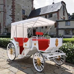 4-6Person Custom Vintage Carriage Leisure Victorian Electric Caleches Horse Carriage with Hood for Wholesale- US/EU Standard - Product Image 6