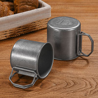 Gobelet pliable YolecenVintage rétro en acier inoxydable 304, pour le camping en plein air, rangement pratique, style industriel, gobelet à boisson