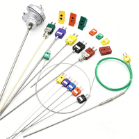 Sensor de Temperatura RTD Pt100, Termopar Industrial Tipo K con Aislamiento Mineral, Sonda Industrial de Acero Inoxidable 1200°C