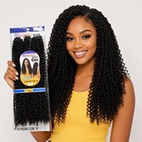 Extensions de cheveux au crochet GoGo Curl Braid Freetress 3X Pacific Curl Spring Ripple Passion Twist Curly Deep Water Wave 18 pouces
