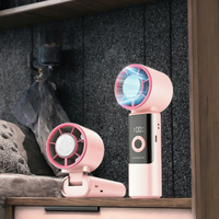 Ventilateur et refroidisseur portatif 3-en-1 à bas prix, rechargeable, pliable avec lumière, idéal pour la voiture, autonomie de 4 à 6 heures