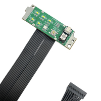 Panel Frontal de Carcasa de PC con Indicador LED y Cable Flexible para Chasis de Computadora de Escritorio, Luz de Estado de Alimentación/HDD