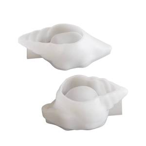 MUYULINS Factory DIY Gel Resin Aromatherapy Candle Cup Conch Storage Box Tabletop Plaster Flower Pot <b>Silicone</b> Mold - Product Image 5