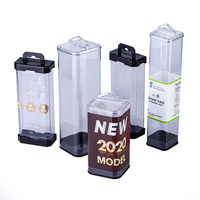 Tube de brillant à lèvres transparent en plastique PC, emballage rond avec bouchon à vis, impression offset, couleur personnalisée, sucre