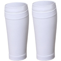 Protège-tibias de football d'extérieur professionnels avec sangles de maintien tricotées de type chaussette, maille respirante et coussinets absorbants la transpiration