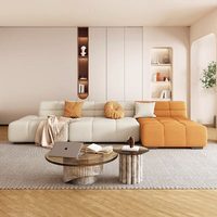 Ensemble de canapés de salon de luxe moderne en forme de L, 2 et 3 places, design de chambre à coucher décontracté, sans structure de compression ni compression par le vide