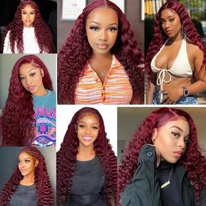 Extensioni per <span class=keywords><strong>capelli</strong></span> con clip in vero capello umano Remy brasiliano, 12 pollici, colore bordeaux/rosso vino 99J, morbide, 120g, 7 pezzi, onda profonda setosa per donna - Product Image 2