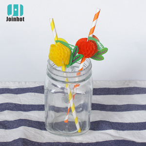 Fruit Honeycomb <b>Paper</b> Straws <b>Orange</b> Lemon Wood Pulp Straight Pipe Party Decor Beverage Supplies - Product Image 1