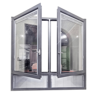 Fenêtres en aluminium à battants WANJIA pour l'intérieur des maisons, fenêtres à battants françaises en aluminium, fenêtres à battants à double vitrage