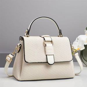 Three-Piece Plaid Stripe PU Leather <b>Square</b> Shape Zipper Closure Unisex Trendy Daily Use Shoulder Messenger Bag - Product Image 6
