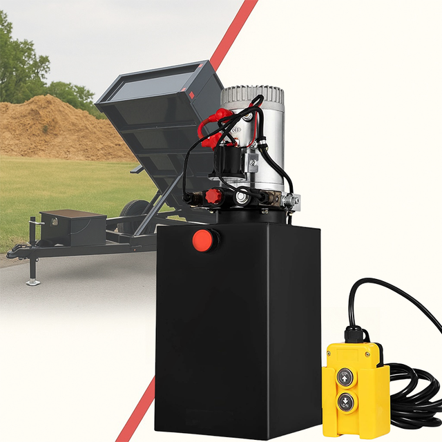 Dump Truck Hydraulic Power Unit 12v Electric Pump with Hand Valve 220v Hydraulic Power Unit