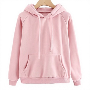 Sudadera con capucha para mujer, manga larga, color sólido, tejido de algodón, informal, para otoño, con bolsillos - Product Image 1