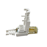 8p8c terlindung RJ 45 cat5e alat bebas adaptor konektor UTP STP Cat6 konektor tanpa sentuh RJ45 steker Modular