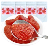 60G Hele Verse Zoetzure Gedroogde Aardbeien Gekonfijte Fruitsnacks In Zakverpakking