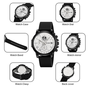Skmei 2468 hommes d'affaires montre plusieurs couleurs mouvement à Quartz en cuir véritable 3ATM étanche Design Simple verre Guangzhou - Product Image 4