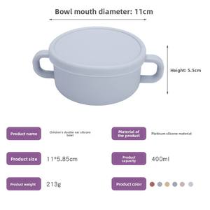 <b>Hot</b> Sale Eco Friendly Silicone Baby Feeding Snack <b>Container</b> Bowl <b>Food</b> Grade Silicone Baby Eating Bowl <b>Food</b> Feeding Bowl With Lid - Product Image 6