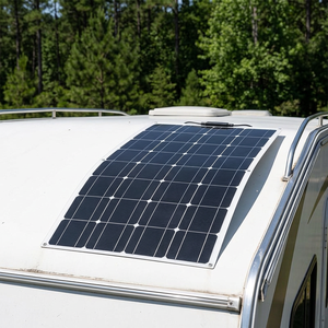แผงโซลาร์เซลล์แบบยืดหยุ่นชนิดโมโนคริสตัลไลน์ 100W ประสิทธิภาพสูง น้ำหนักเบา พกพาสะดวก สำหรับการตั้งแคมป์กลางแจ้ง รถบ้าน และระบบไฟฟ้าแบบออฟกริด - Product Image 1