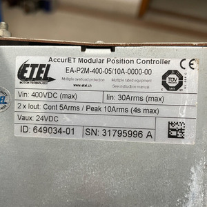 EA-S0M-400-40/80A-0000-00 EA-P2M-400-05/10A-0000-00 EA-P2M-400-10/20A-0000-00 Système ETEL AccurET EA-S0M-400-40/80A-0000-00 EA-P - Product Image 3