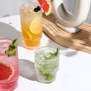 American <span class=keywords><strong>Jupiter</strong></span> Hobnail Drinking Glassware Vintage Coffee Cup Clear Bead Embossed Glass Cups Mini Rock Thick Cocktail Glasses - Product Image 2
