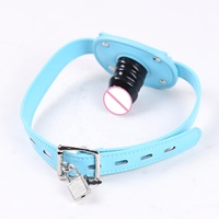 Bouchon de pénis en silicone godes bouche ouverte bâillon avec boucles de verrouillage harnais en cuir Bondage BDSM jouets sexuels pour Couple jeu de sexe pour adultes