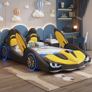 Set <span class=keywords><strong>Letto</strong></span> per Bambini in Pelle di Lusso, Arredamento Camera da <span class=keywords><strong>Letto</strong></span>, <span class=keywords><strong>Letto</strong></span> a Forma di Auto <span class=keywords><strong>Blu</strong></span> Morbido, <span class=keywords><strong>Letto</strong></span> per Bambini di Design di Alta Gamma - Product Image 4
