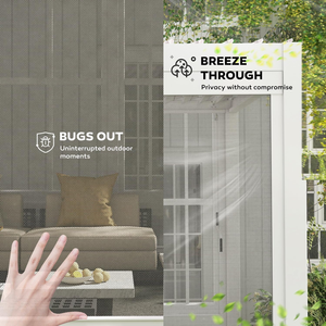 Anyhoo 屋外用 防風 バルコニー 防水 ビストロ パティオ 電動 アウトドア スクリーン ジップ ローラーブラインド - Product Image 4