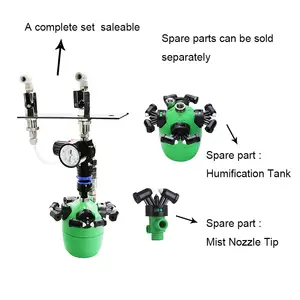 Humidificador industrial do nevoeiro seco do compressor de ar plástico mini, bocal de pulverizador do nebulizador da atomização do ar aeroponic