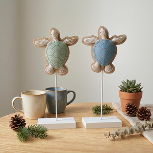Wooden <b>Standing</b> Turtle Decorative Ornament Irregular Shape Table Display Home <b>Desktop</b> Craft Decoration All Seasons - Product Image 1