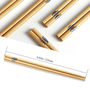 Palillos de madera personalizados de flores de cerezo, palitos de bambú coreanos para Sushi, con caja de regalo