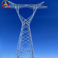 Ventes directes usine : Tour de tension électrique en treillis d'acier profilé de type poteau de soutien