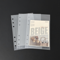 Álbum de Fotos A6 con Páginas Interiores de PP, Triple Capa, Alta Transparencia, Impermeable, Doble Cara, para Tarjetas