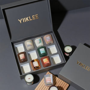 Boîtes cadeaux en papier rigide de luxe personnalisées avec fermeture magnétique pour ensembles de bougies Boîtes d'emballage de bougies parfumées <span class=keywords><strong>Bougeoir</strong></span> personnalisé - Product Image 2