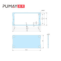 Boîtier en aluminium pour lampe torche PUMAY, extrudé en Chine, finition sablée, couleur noire, certifié CE pour systèmes d'affichage 76*35-100 mm