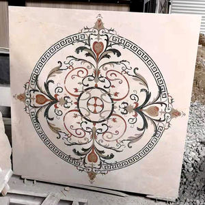 Patrones de suelo de piedra natural Incrustaciones de mármol Onyx Waterjet Azulejo Suelo Alfombra Medallón Diseños para la venta Vestíbulo de hotel de lujo - Product Image 2