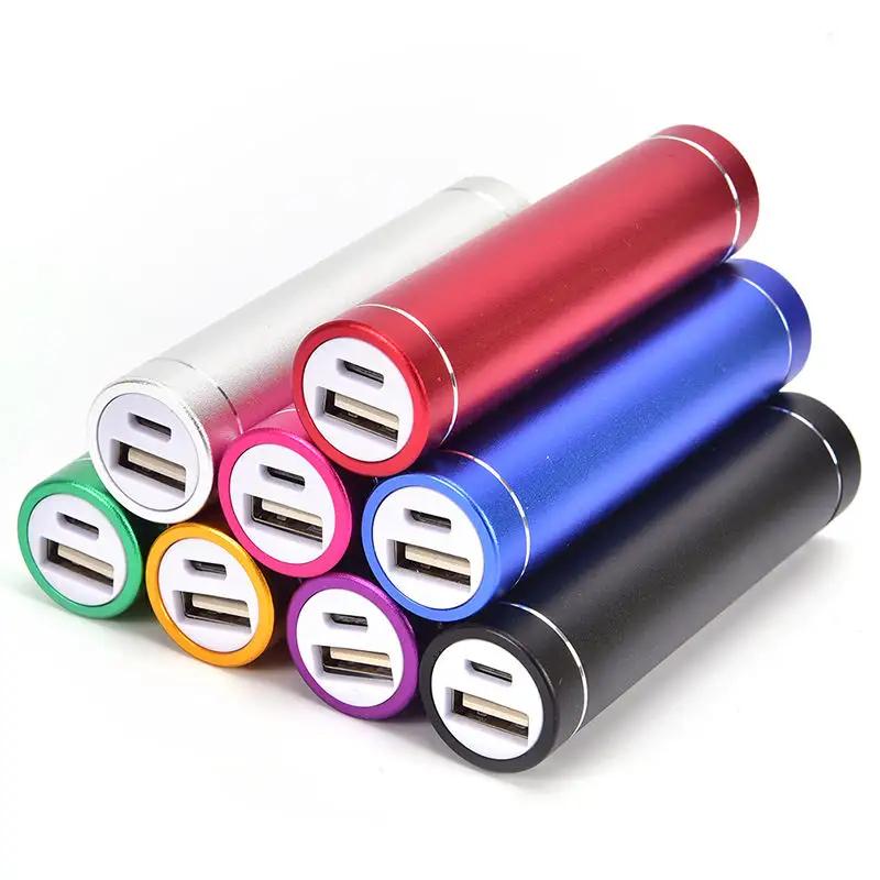 Top Sale Bunte Zylinder Power Bank Tragbares Ladegerät Power bank Lippenstift Zylinder Power Bank Aluminium zylinder Power bank