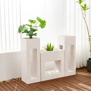Maceta Rectangular de aluminio con diseño creativo para sala de estar, cuenco grande y moderno, maceta de flores de plantas verdes para interior, 2022