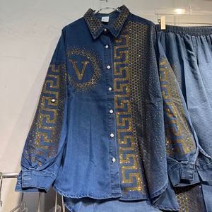 Completo Estivo 2026 Plus Size: Camicia a Maniche Lunghe e Pantaloni Larghi - Product Image 3