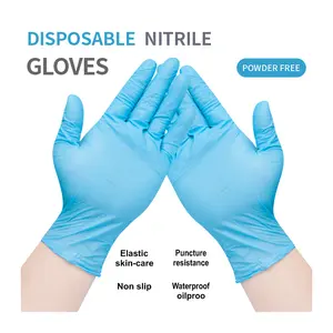 Gloves Nitrile 100 100 Box Wholesale Manufacturers Coated Cheap Prices Blue Examination Disposable Black Nitrile Gloves Medical Powder Free