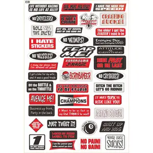 Vendita all'ingrosso bigfoot rc aereo-Motocross Racing Decals Waterproof Personalization Motorcycle Stickers for 1/10 Bigfoot Drift Off-Road Rock Crawler Car Airplane