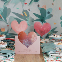 Carte de vœux romantique en forme de cœur scintillant pour la fête des mères, la Saint-Valentin, les fêtes, les mariages