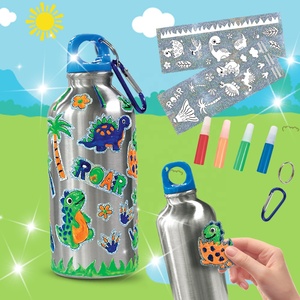 Jouet éducatif pour enfants, kit de peinture et de <span class=keywords><strong>dessin</strong></span> de dinosaures DIY, kits d'art et d'artisanat pour garçons, cadeaux pour enfants, gourde en acier inoxydable pour le sport - Product Image 3