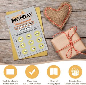 บัตรขูดรางวัลสุขสันต์วันเกิดแบบกำหนดเอง บัตรขูดรางวัล บัตรขูดรางวัลแบบกำหนดเอง บัตรขูดโปรโมชั่น บัตรขูดสำหรับงานปาร์ตี้ - Product Image 3