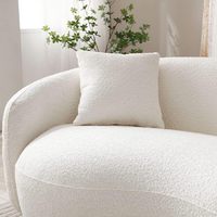 Ensemble de canapés modulaires minimalistes personnalisables Tissu confort en laine d'agneau avec matériaux éponge en bois Décoration de salon d'hôtel